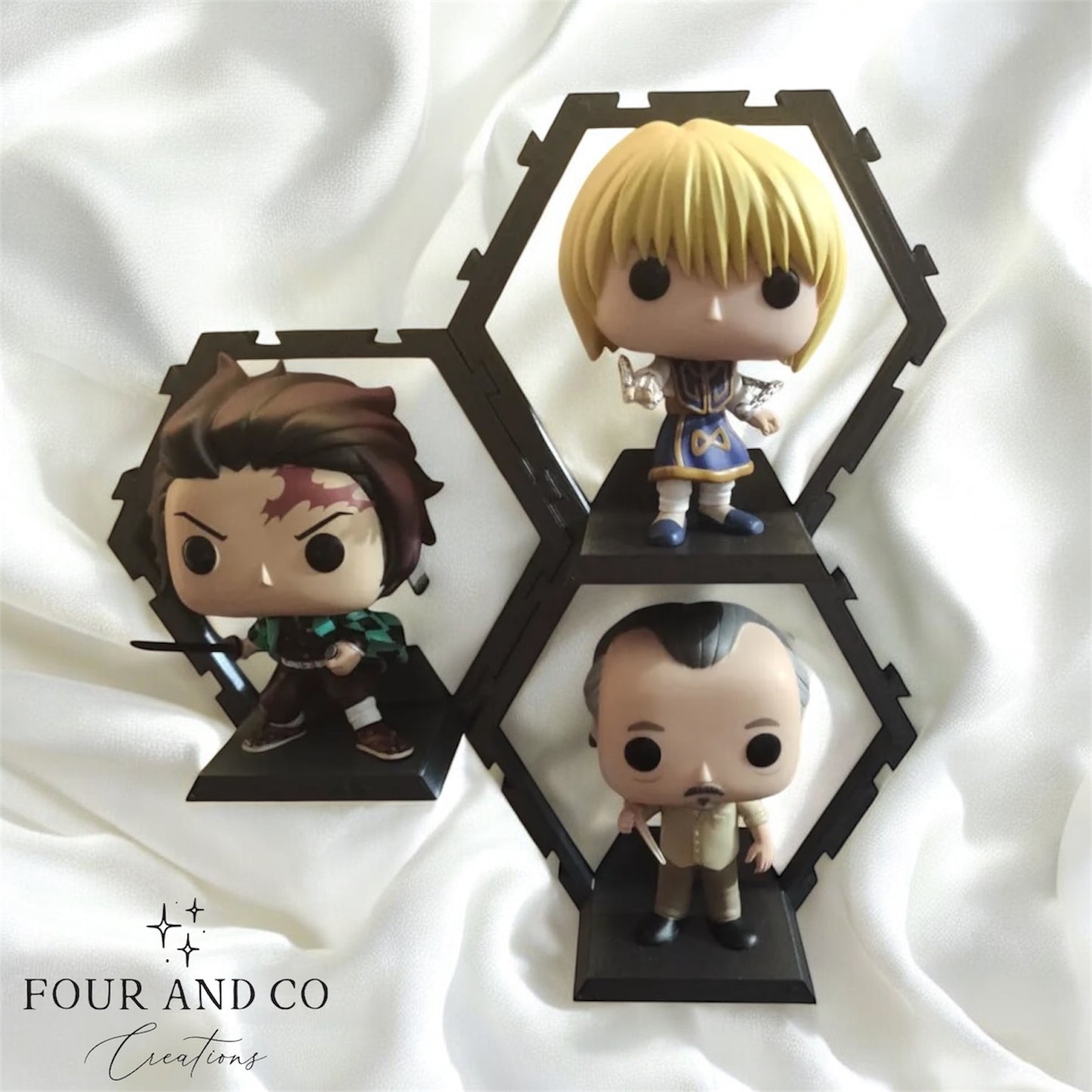 Modular 3D Printed Hexagon Shelf β Stackable Wall Display for Funko Pop Figures & Collectibles
