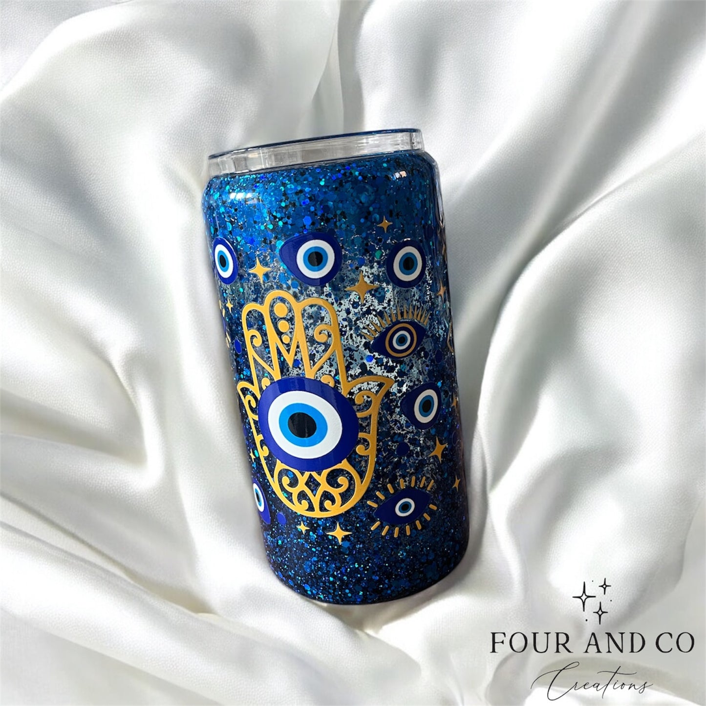 Evil Eye Snow Globe Tumbler