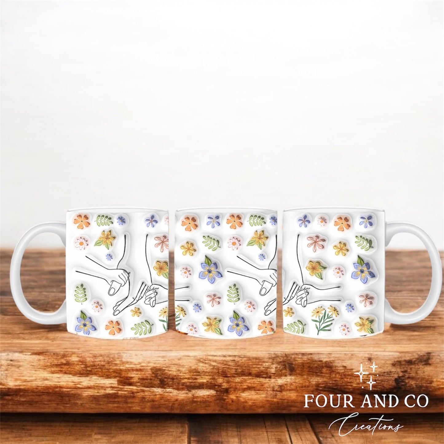 Mothers Day Hand Flower Mug