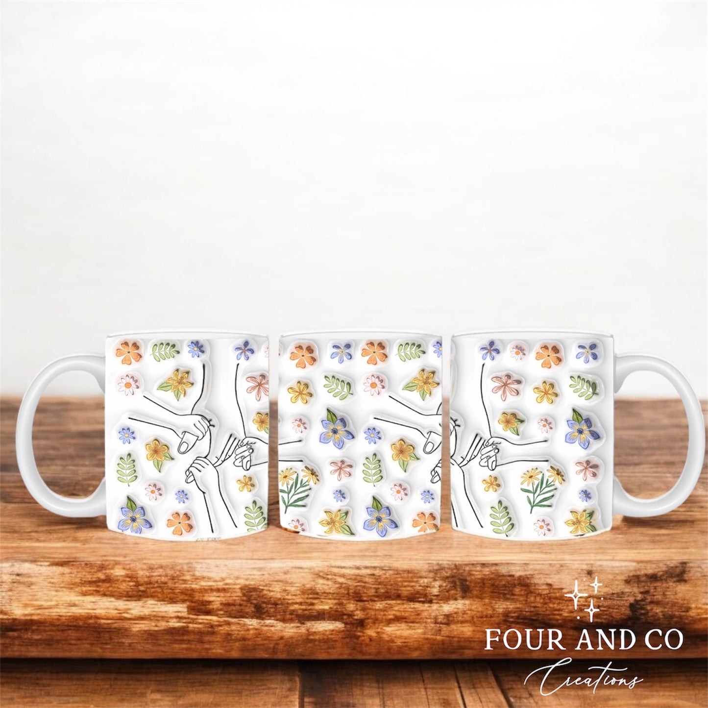 Mothers Day Hand Flower Mug