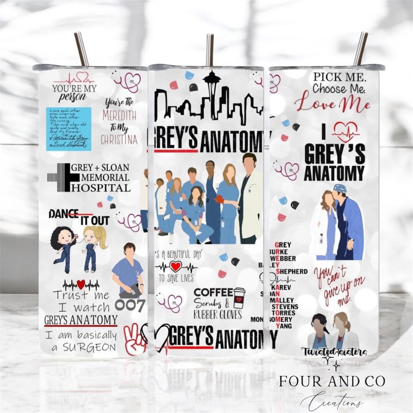 Greys Anatomy 20oz Tumbler