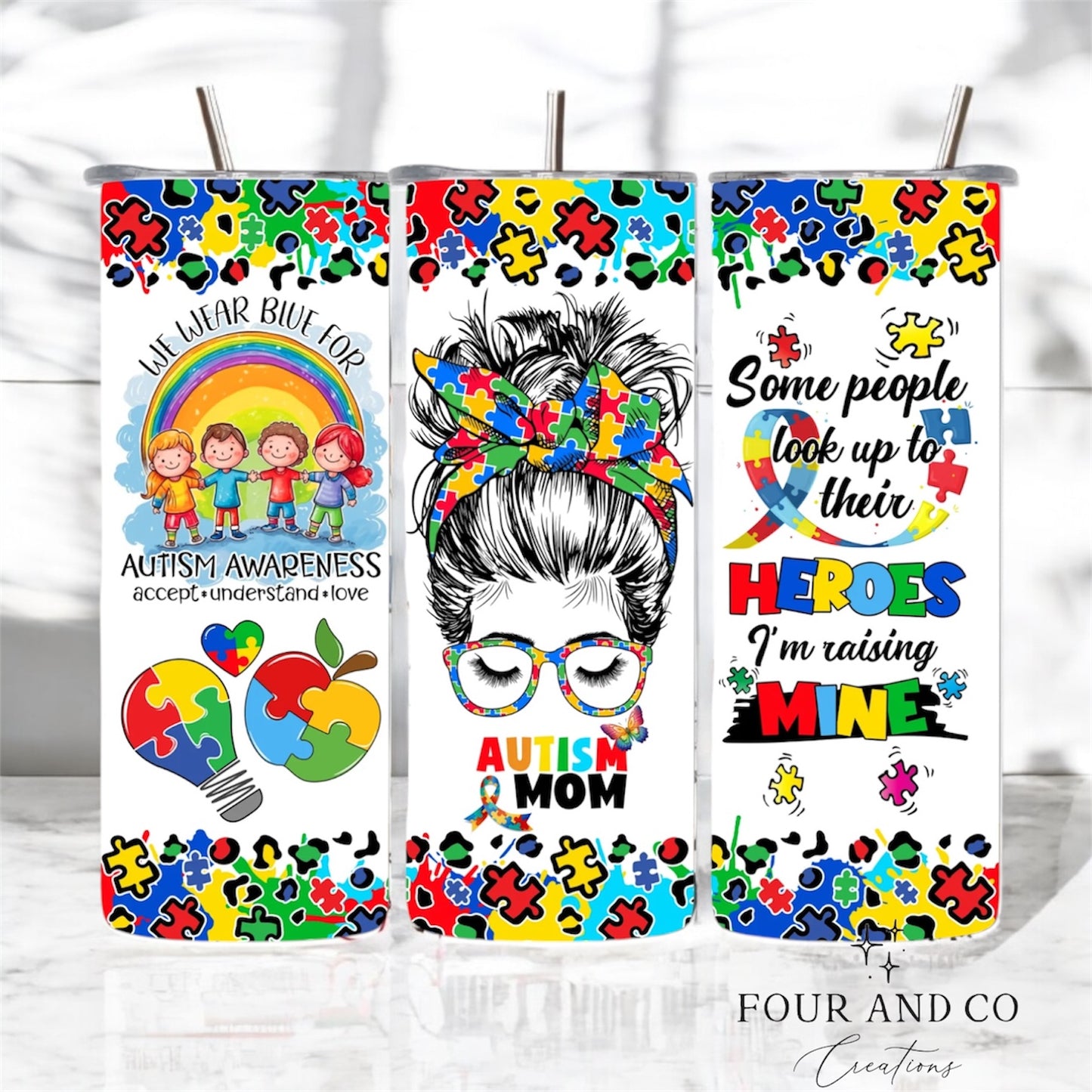 Autism Mum 20oz Tumbler