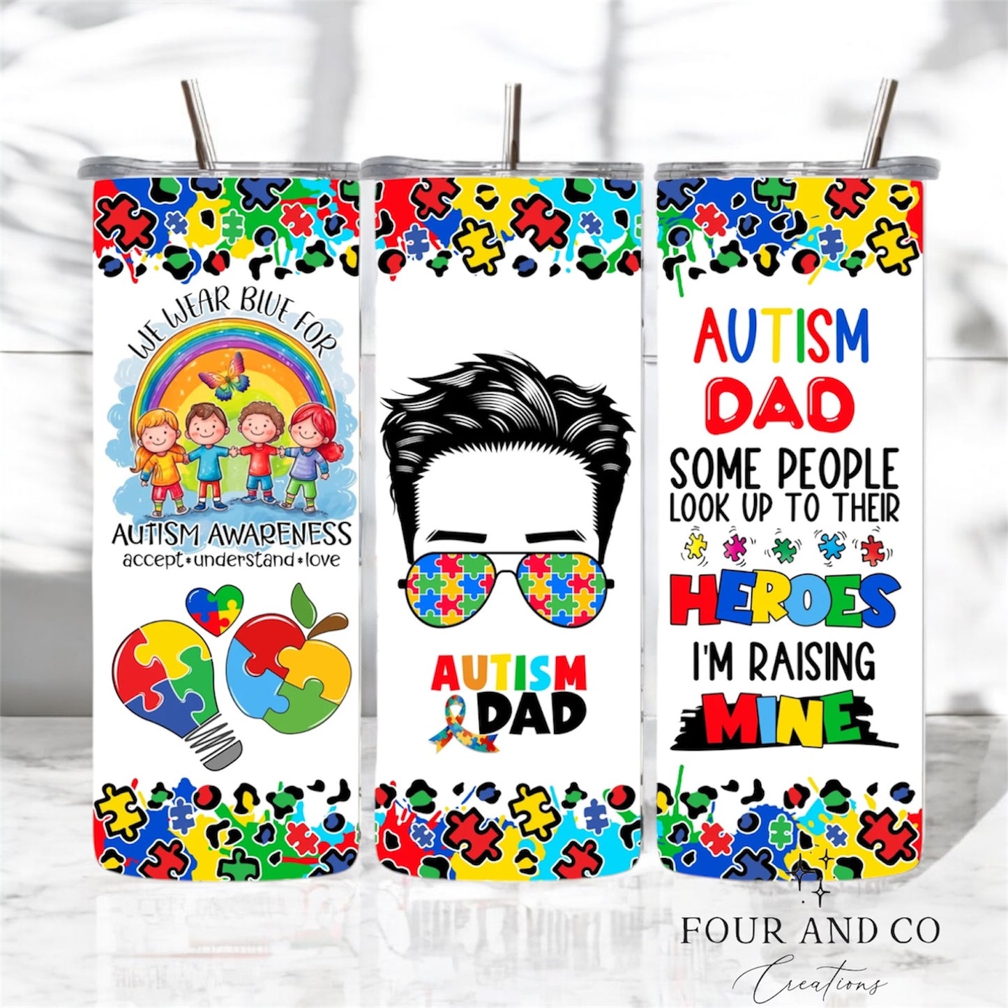 Autism Dad 20oz Tumbler