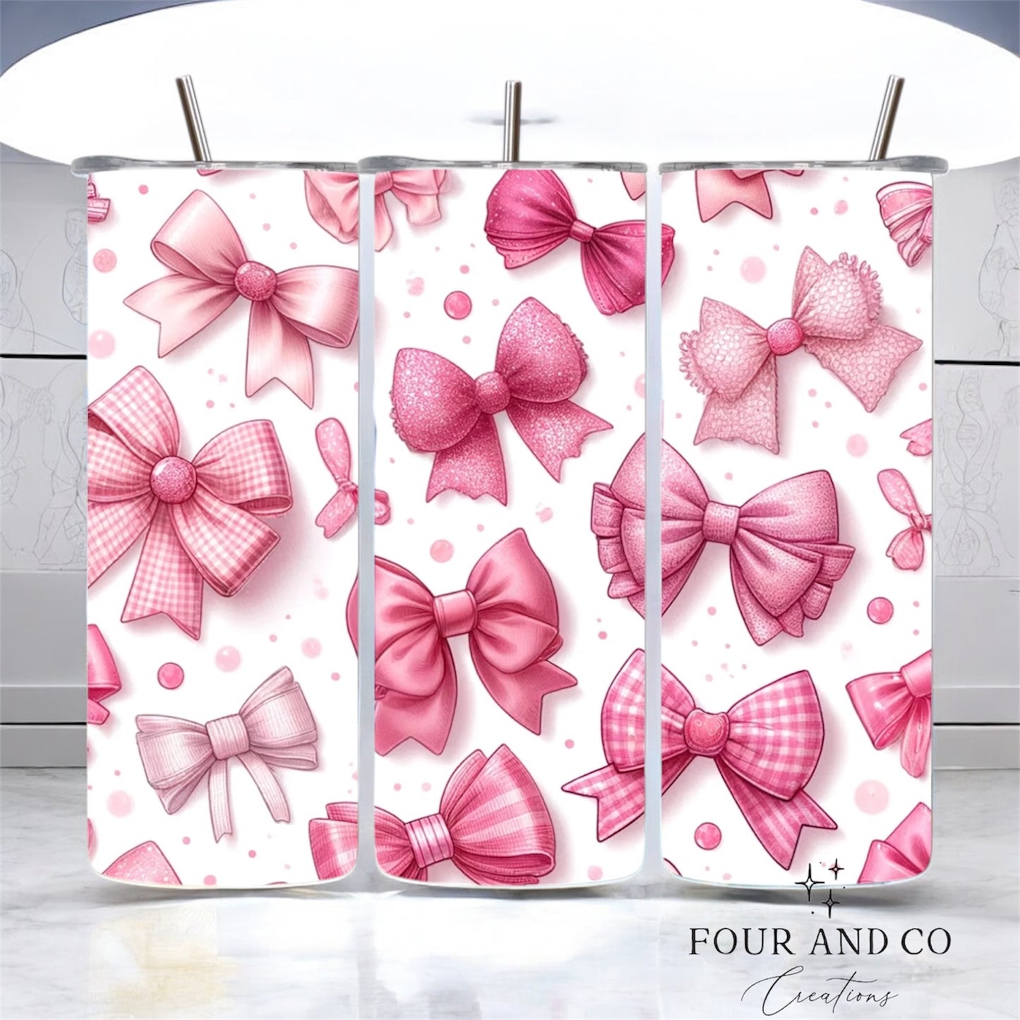 Pink Bows 20oz Tumbler