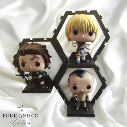 Modular 3D Printed Hexagon Shelf – Stackable Wall Display for Funko Pop Figures & Collectibles