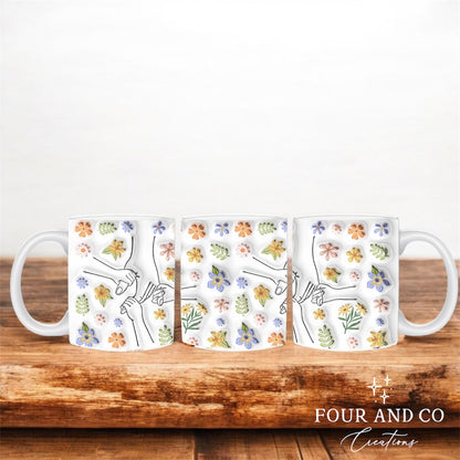 Mothers Day Hand Flower Mug
