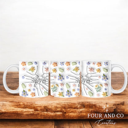 Mothers Day Hand Flower Mug